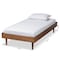 Baxton Studio Rina Mid-Century Modern Ash Walnut Finished Wood Twin Size Platform Bed Frame 180-11158-Zoro - alternate 7